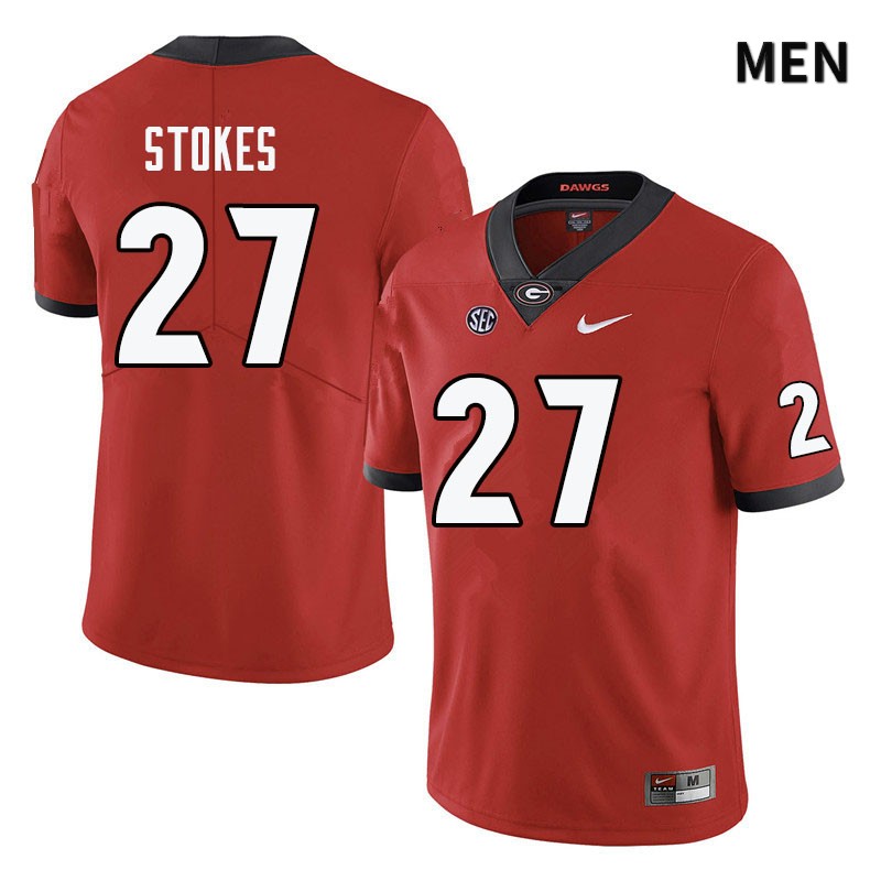 Georgia Bulldogs Men's Eric Stokes #27 Red Stitched College UGA Football Jersey 23YK015NG